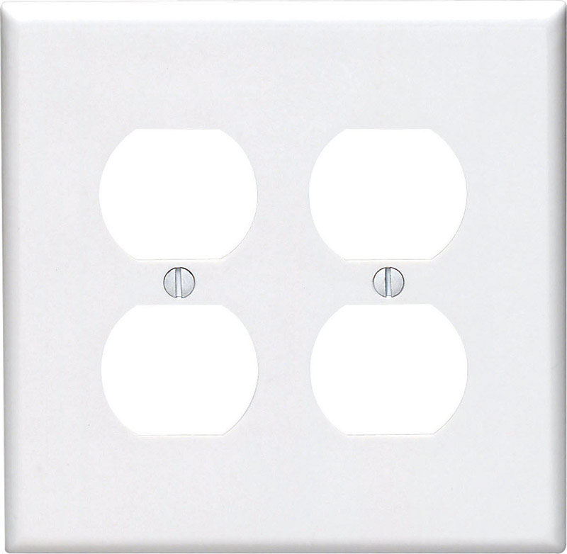 Leviton Midway White 2 gang Nylon Duplex Wall Plate