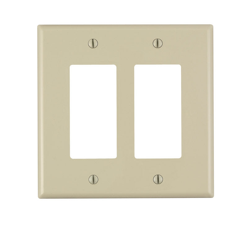 Leviton Midway Ivory 2 gang Nylon Decorator Wall Plate