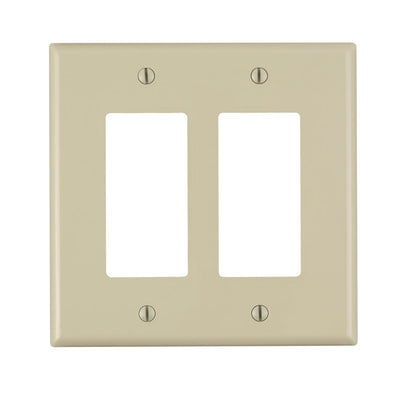 Leviton Midway Ivory 2 gang Nylon Decorator Wall Plate