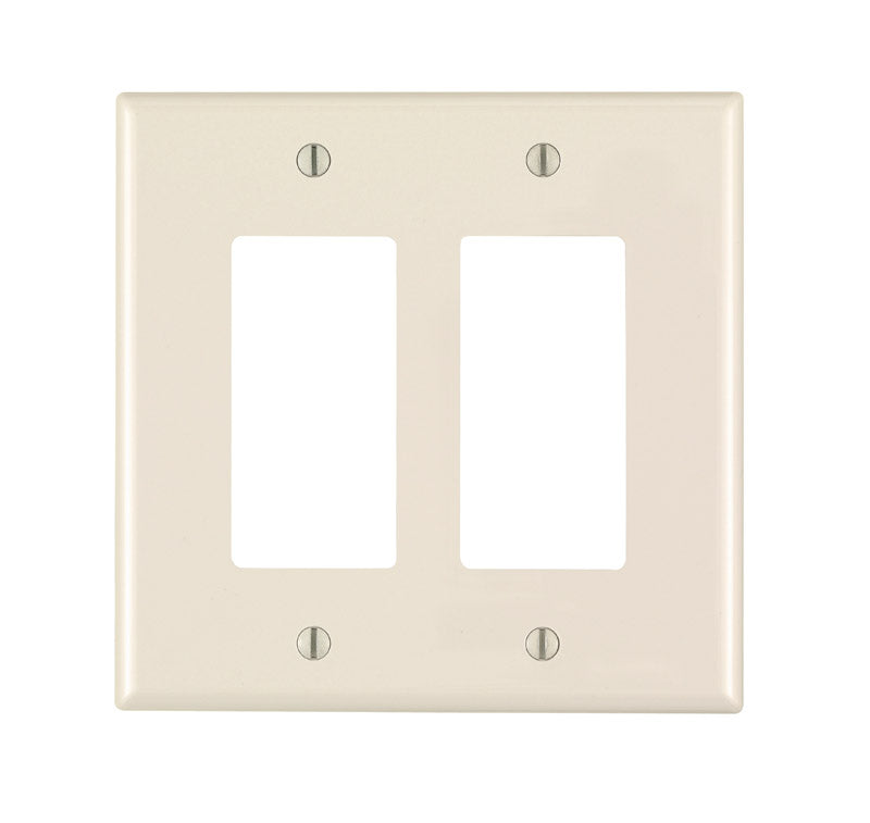 Leviton Decora Light Almond 2 gang Nylon Duplex Wall Plate