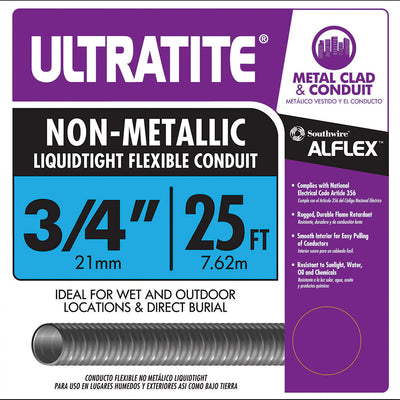 Southwire 3/4 in. D X 25 ft. L Thermoplastic Flexible Electrical Conduit For LFNC-B