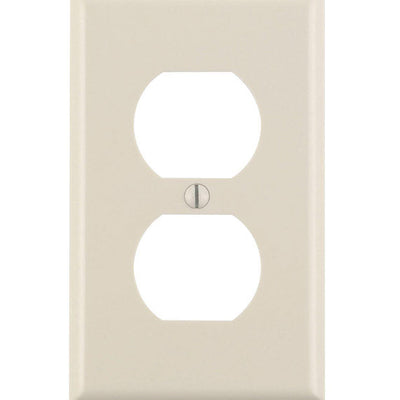 Leviton Light Almond 1 gang Thermoset Plastic Duplex Wall Plate 10 pk