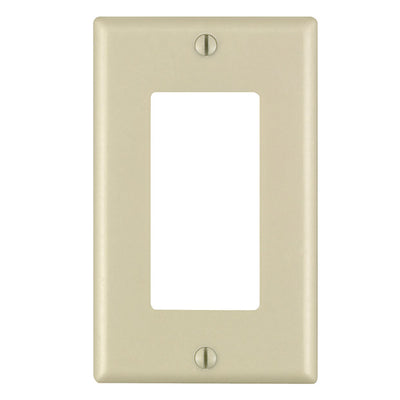 Leviton Decora Ivory 1 gang Thermoset Plastic Decorator Wall Plate 10 pk