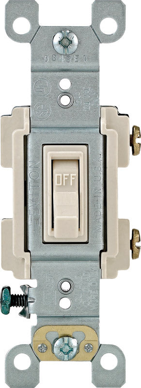 Leviton Framed 15 amps Toggle Switch Light Almond