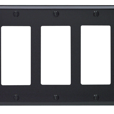 Leviton Black 3 gang Thermoset Plastic Decorator Wall Plate