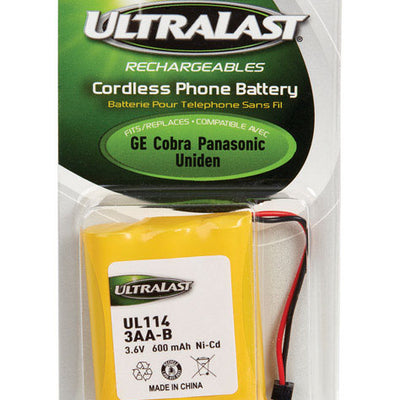 UltraLast Ni-Cad AA 3.6 V 0.6 mAh Cordless Phone Battery 3AA-B 1 pk