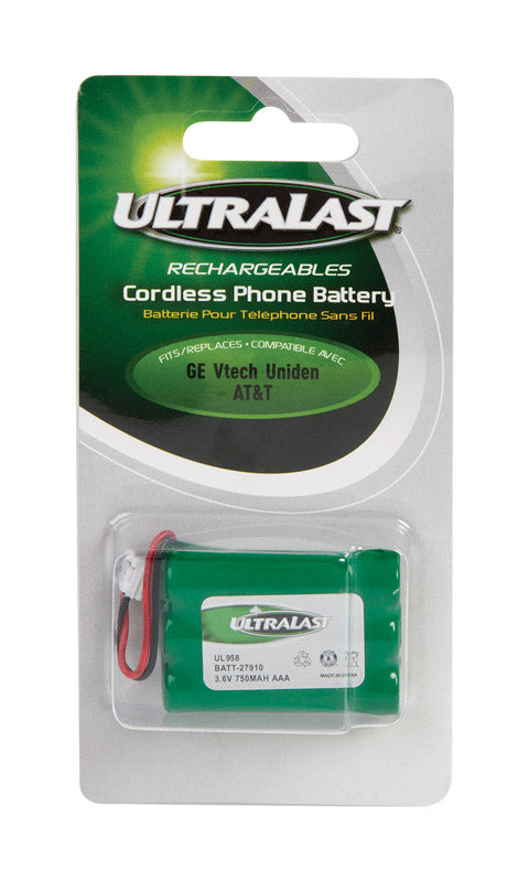 UltraLast NiMH AAA 3.6 V 0.75 mAh Cordless Phone Battery BATT-27910