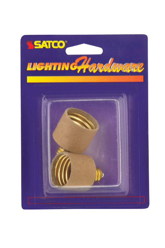 Satco Plastic Candelabra to Medium Base Socket Adapter