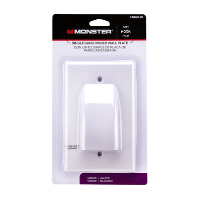Monster Just Hook It Up White 1 gang Plastic Home Theater Wall Plate