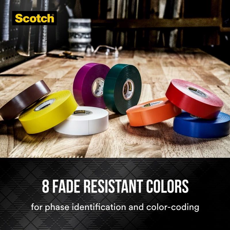 Scotch 3/4 in. W X 66 ft. L White Vinyl Electrical Tape