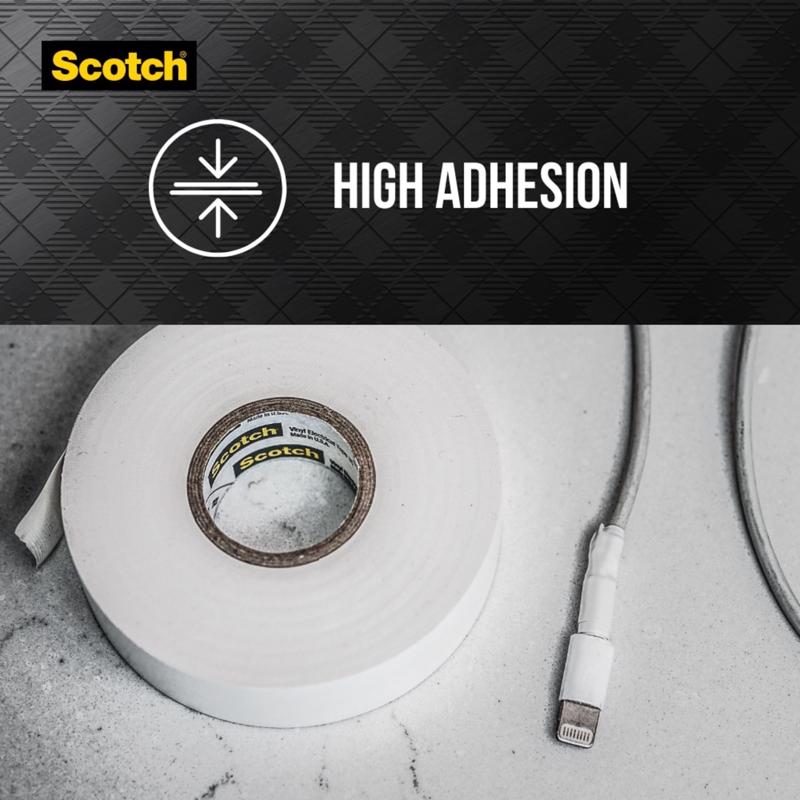 Scotch 3/4 in. W X 66 ft. L White Vinyl Electrical Tape