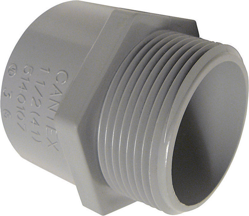 Cantex 1-1/4 in. D PVC Male Adapter For PVC