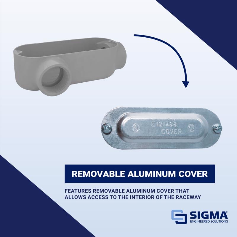Sigma Electric ProConnex 3/4 in. D Die-Cast Aluminum Conduit Body For Rigid/IMC