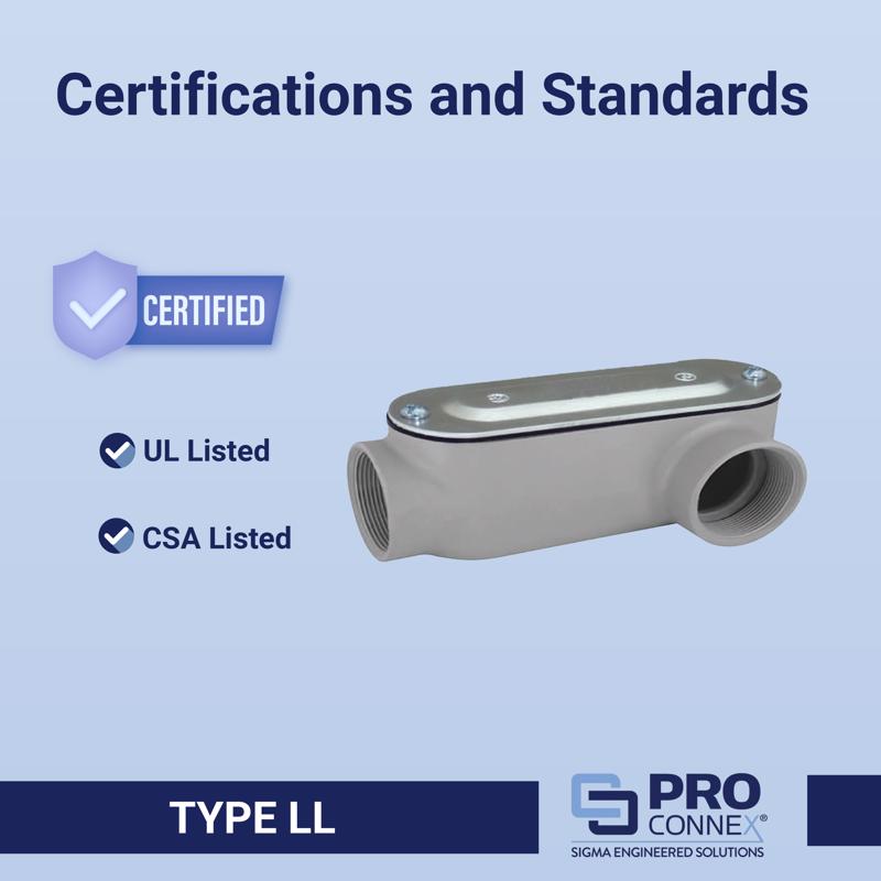 Sigma Engineered Solutions ProConnex 1/2 in. D Die-Cast Aluminum Conduit Body For Rigid