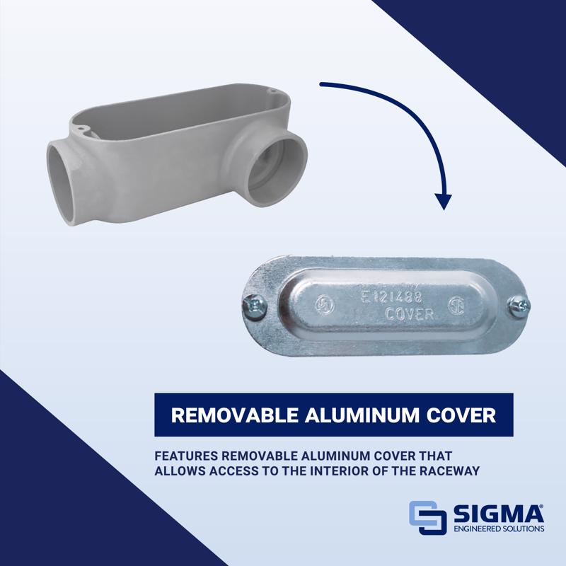 Sigma Engineered Solutions ProConnex 1/2 in. D Die-Cast Aluminum Conduit Body For Rigid
