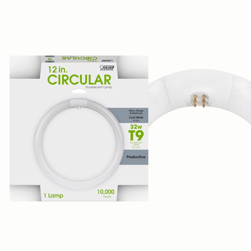Feit 32 W T9 12 in. D Circline Fluorescent Bulb Cool White Circular 4100 K