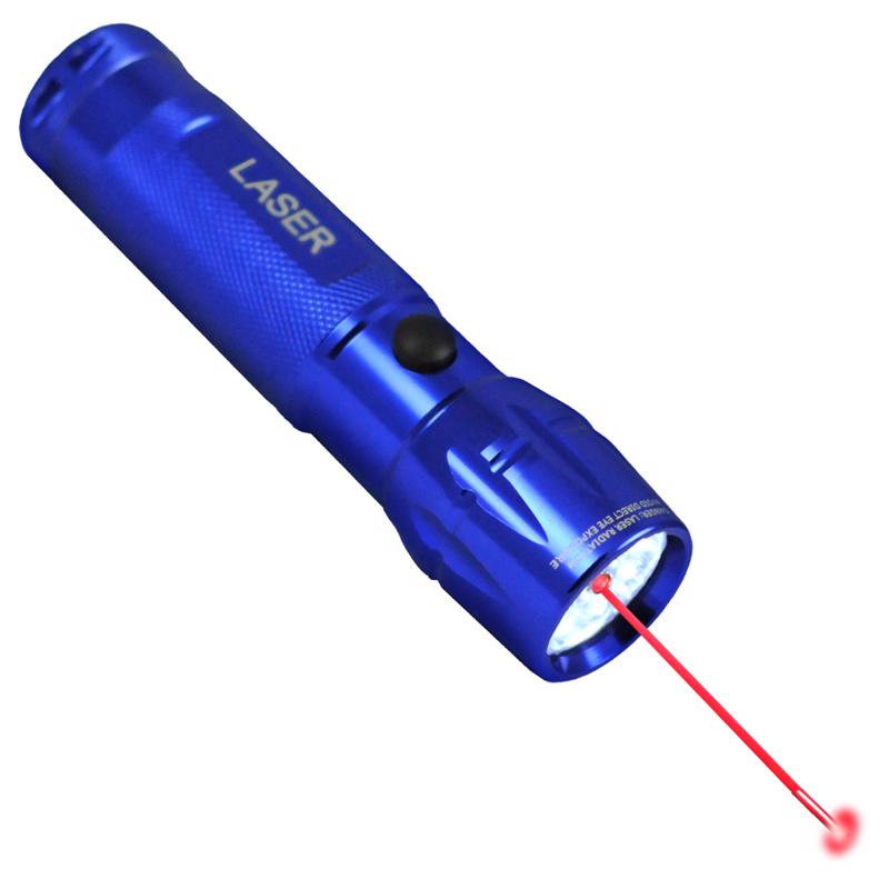 Blazing LEDz 8 LED 48 lm Assorted LED Flashlight w/Laser Pointer AAA Battery
