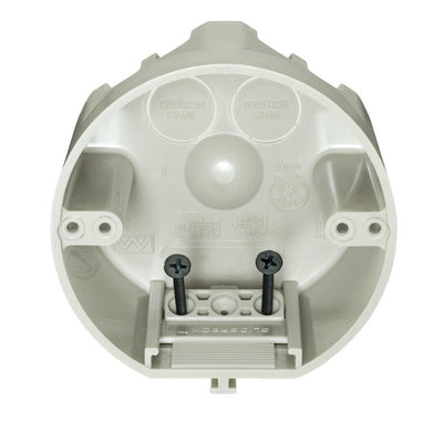 Allied Moulded SliderBox New and Old Work 25 cu in Round Polycarbonate 4 gang Junction Box Beige
