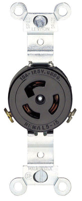 Leviton 15 amps 125 V Black Locking Receptacle L5-15R