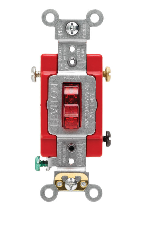 Leviton Industrial 20 amps Toggle Switch Red