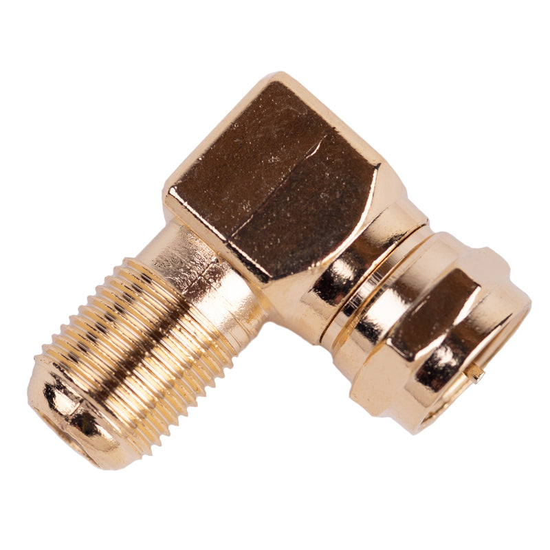 Monster Just Hook It Up Right Angle Coax F Adapter 75 ohm