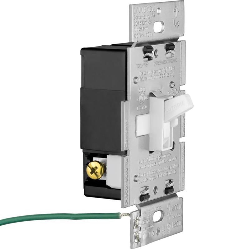 Lutron Toggler White 150 W 3-Way Dimmer Switch