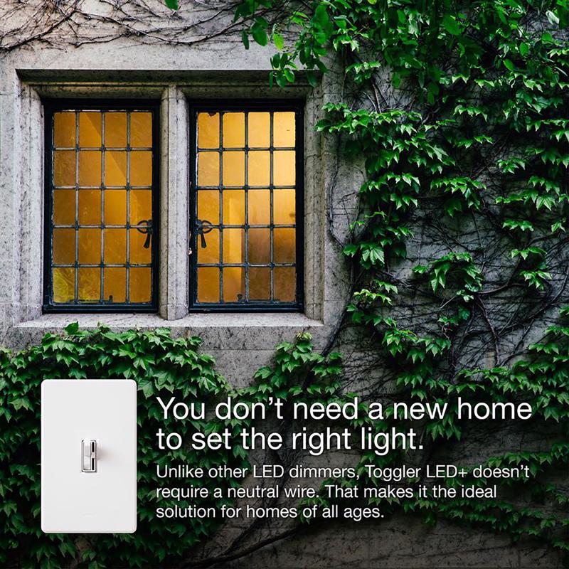 Lutron Toggler White 150 W 3-Way Dimmer Switch