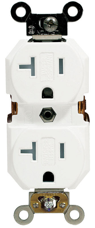 Leviton 20 amps 125 V Duplex White Outlet 5-20R