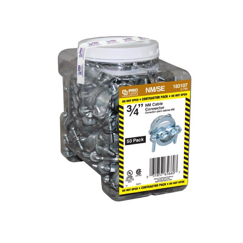 Sigma Electric ProConnex NM/SE Clamp Clamp Connector 3/4 in. D 50 pk