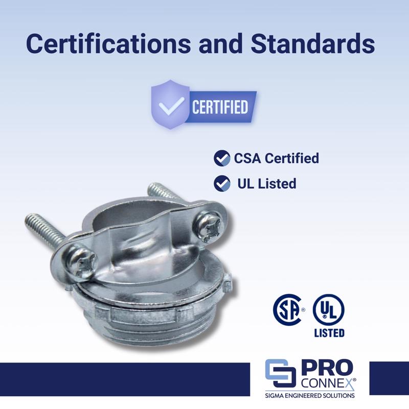 Sigma Electric ProConnex NM/SE Clamp Clamp Connector 1/2 in. D 100 pk