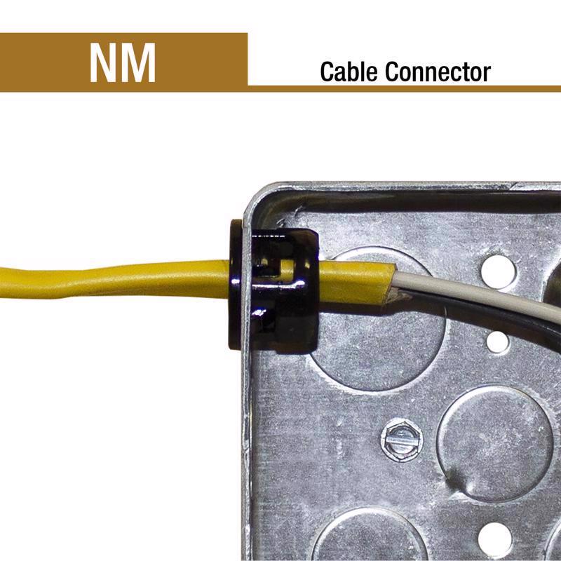 Sigma Electric ProConnex NM Cable Cable Connector 1/2 in. D 100 pk