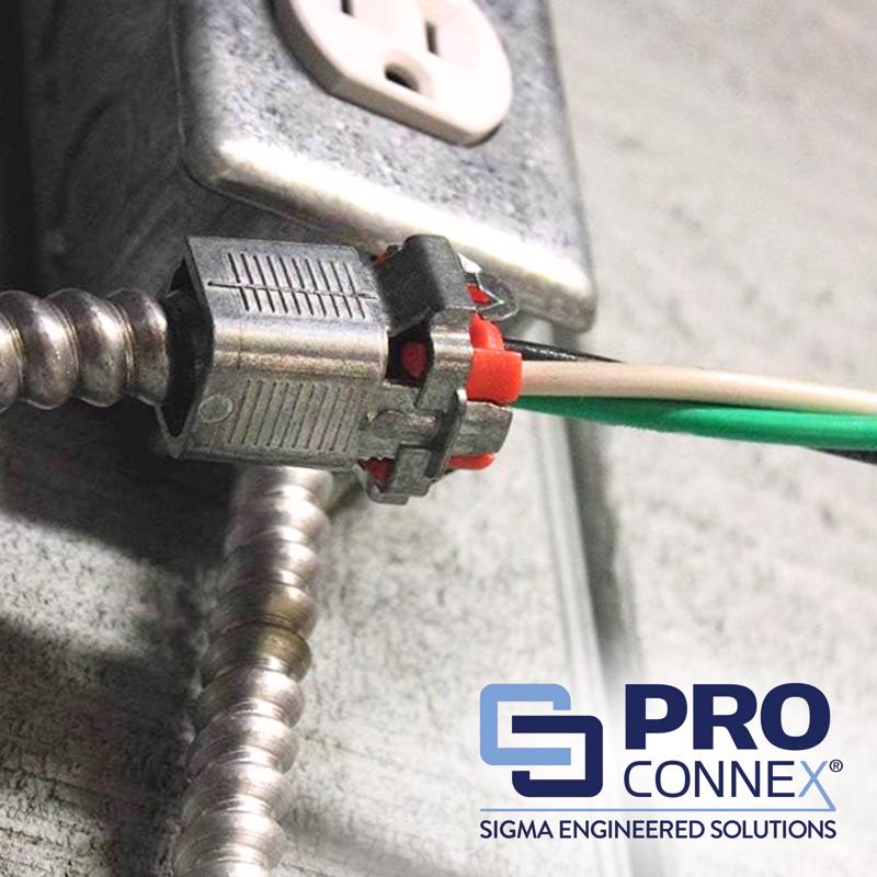Sigma Electric ProConnex 3/8 in. D Die-Cast Zinc Double Snap Lock Connector For AC, MC and FMC/RWFMC