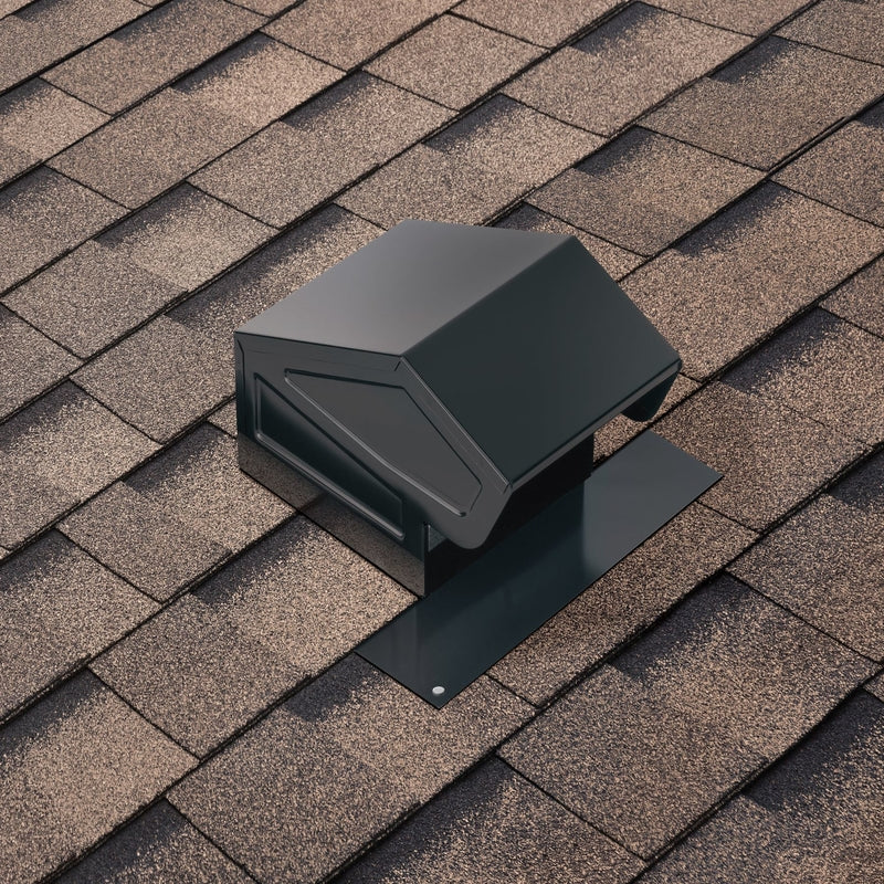 Broan-NuTone 4.8 in. H X 9.25 in. W X 11 in. L Powder-Coated Black Steel Roof Vent