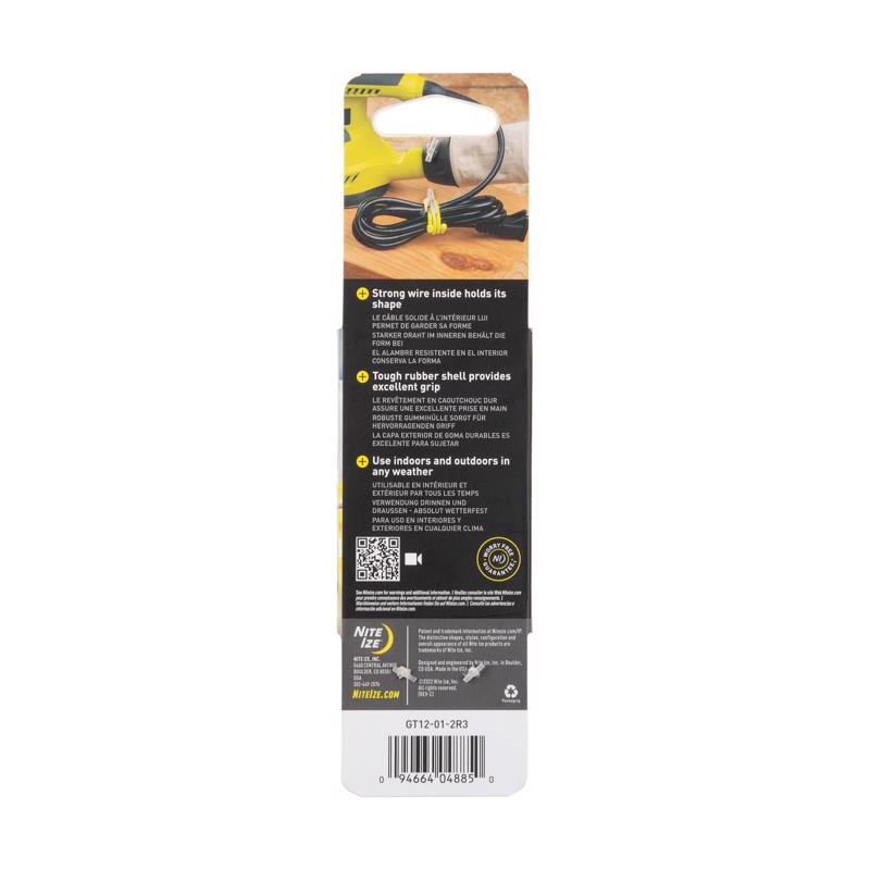 Nite Ize Gear Tie 12 in. L Black Twist Ties 2 pk