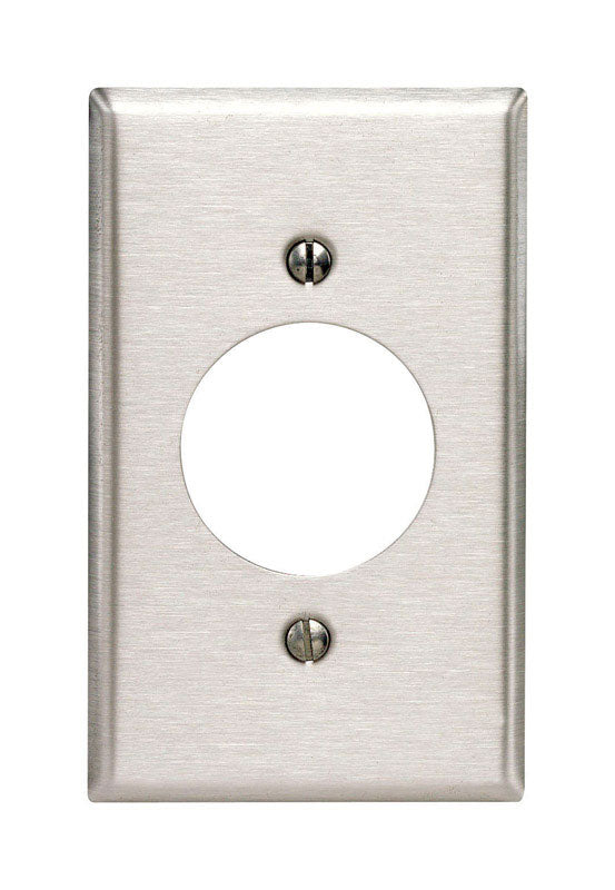 Leviton Commercial Smooth Silver 1 gang Stainless Steel Outlet Wall Plate