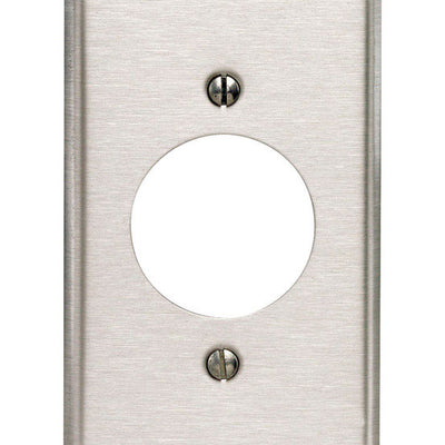 Leviton Commercial Smooth Silver 1 gang Stainless Steel Outlet Wall Plate