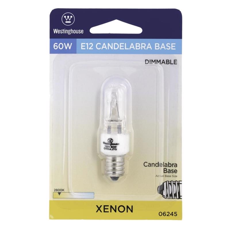 Westinghouse 60 W T3 Krypton/Xenon Single Ended Halogen Bulb E12 (Candelabra) White