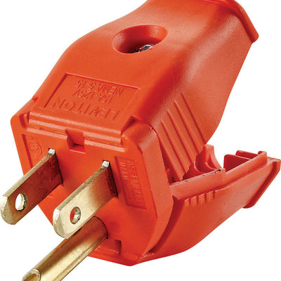 Leviton Commercial and Residential Thermoplastic Ground/Straight Blade Plug 5-15P