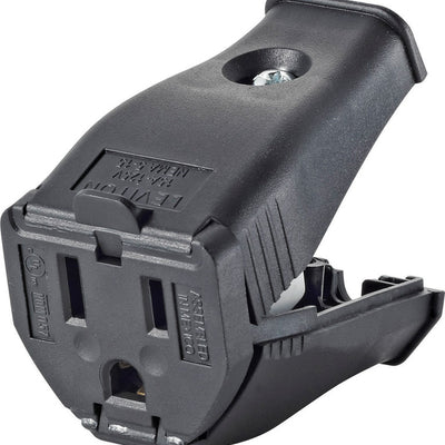 Leviton Commercial and Residential Thermoplastic Ground/Straight Blade Hinged Cord Outlet 5-15R