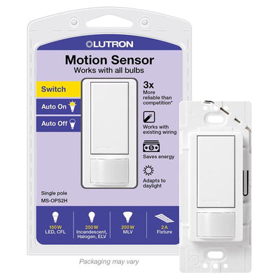 Lutron Maestro Occupancy 2 amps Single Pole Motion Sensor Switch White