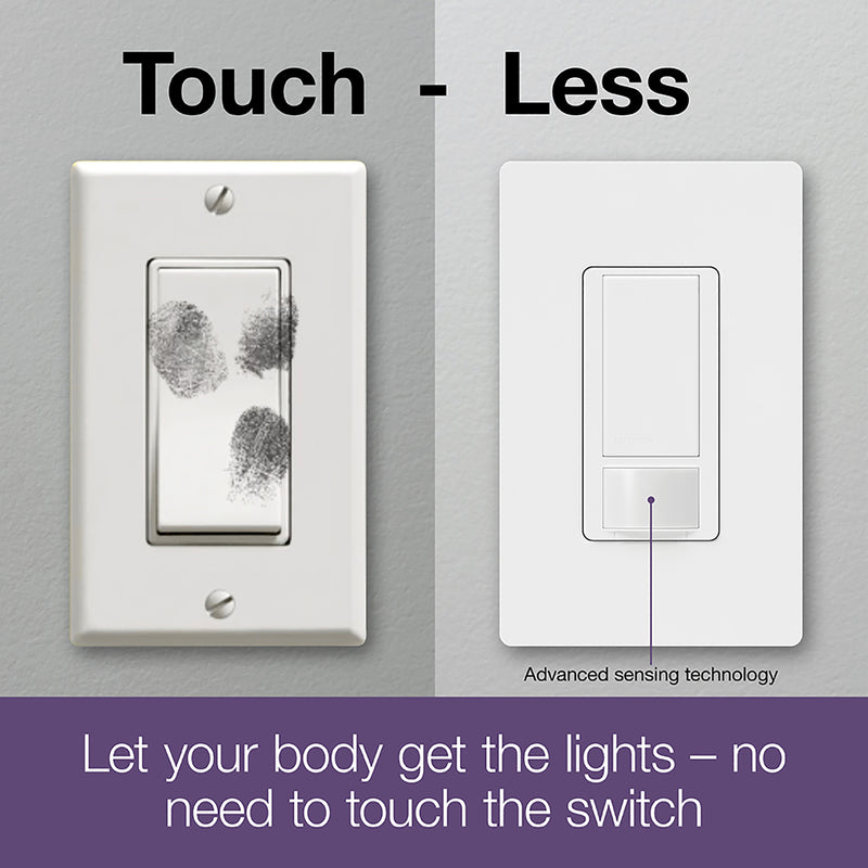 Lutron Maestro Occupancy 5 amps Single Pole Motion Sensor Triple Combination Switch White