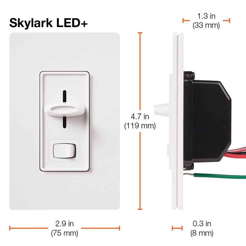 Lutron Skylark White 150 W 3-Way Dimmer Switch