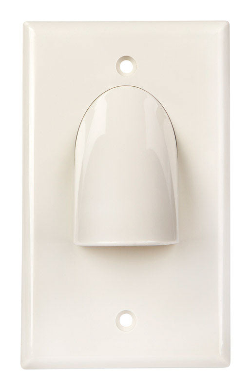 Monster Just Hook It Up White 1 gang Plastic Home Theater Wall Plate