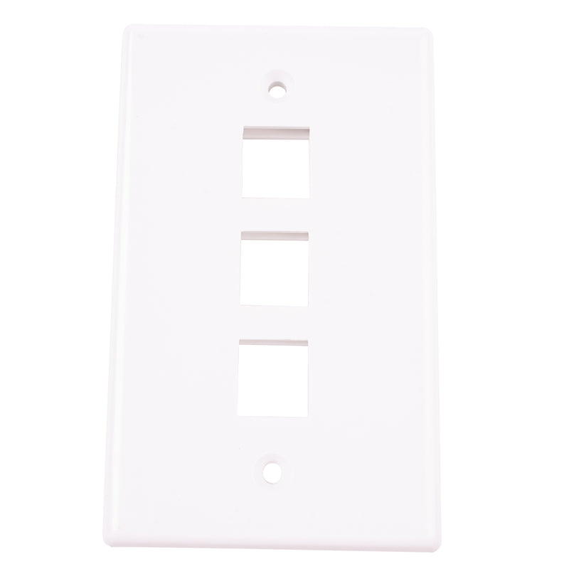 Monster Just Hook It Up White 3 gang Plastic Keystone Wall Plate