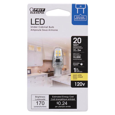 Feit T4 G8 LED Bulb Warm White 20 Watt Equivalence