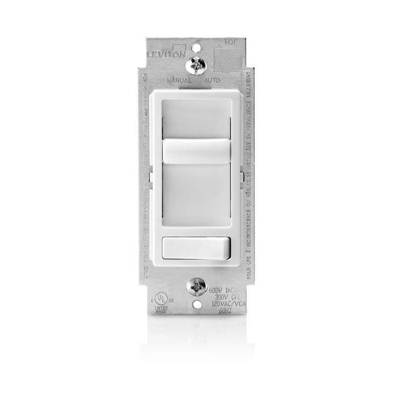 Leviton Decora SureSlide White 600 W Slide Dimmer Switch