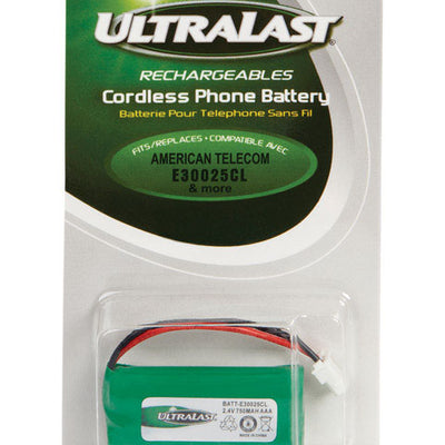 UltraLast NiMH AAA 2.4 V 750 mAh Cordless Phone Battery BATT-E30025CL