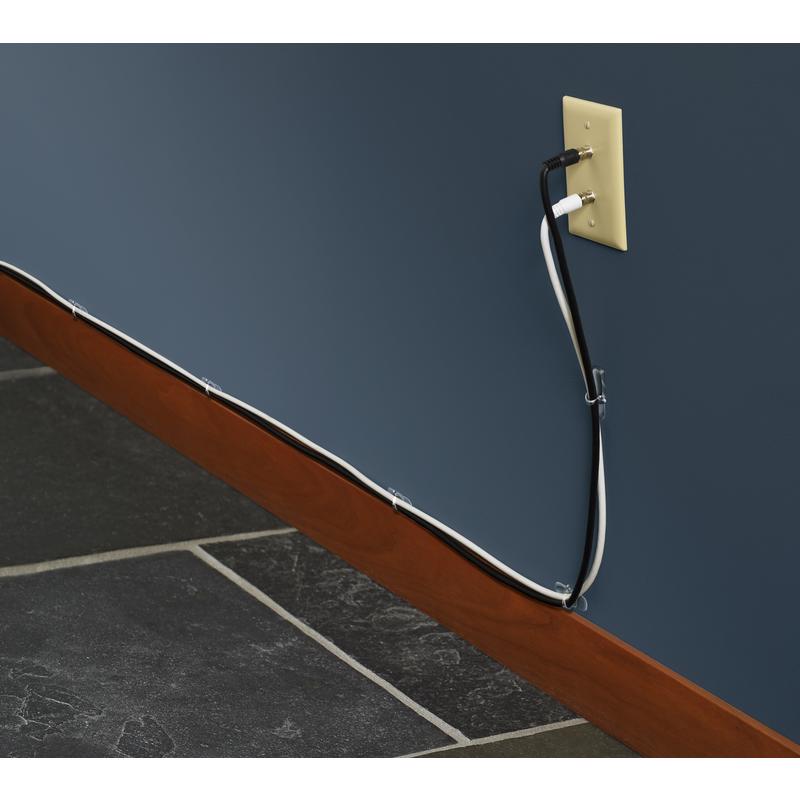 3M Command 0.5 in. L Clear Plastic Cord Clips