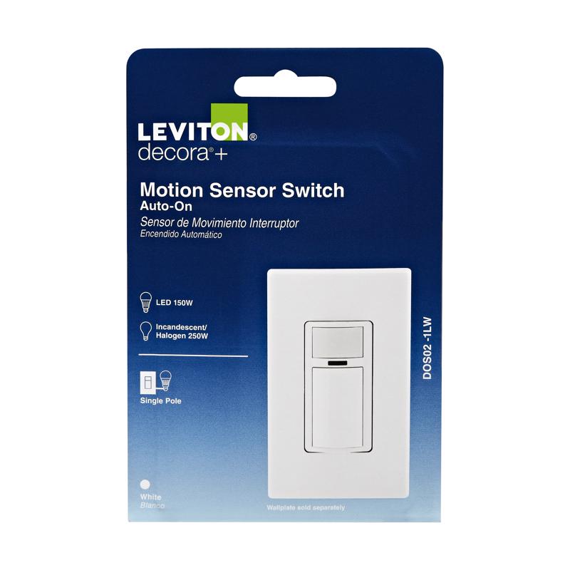 Leviton Decora 2.5 amps Single Pole Motion Sensor Switch White