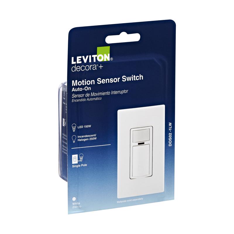 Leviton Decora 2.5 amps Single Pole Motion Sensor Switch White